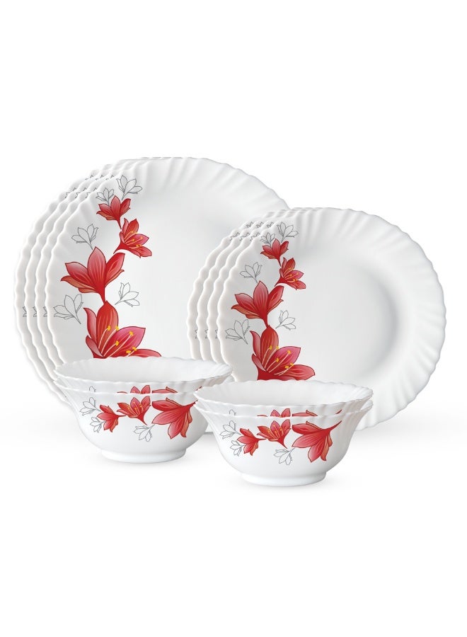 OPTIMA OPALWARE DINNER SET (CRIMSON) - 12PC - Image 1
